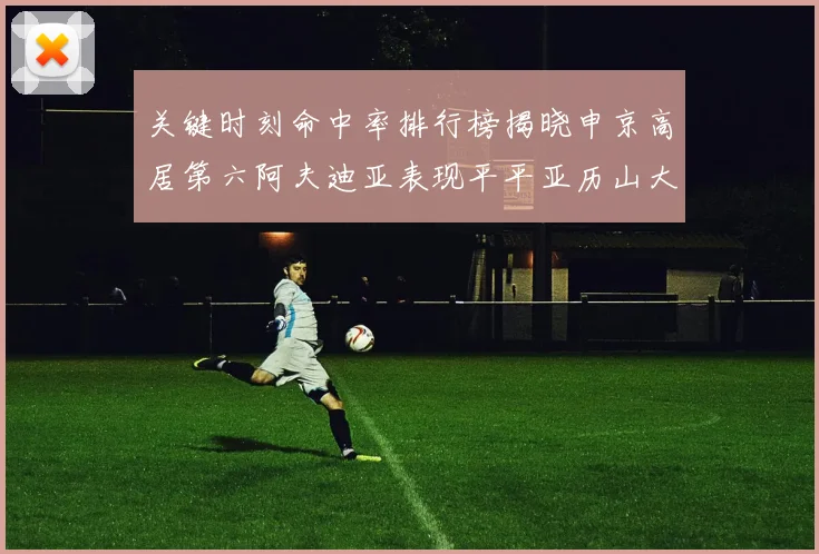 关键时刻命中率排行榜揭晓申京高居第六阿夫迪亚表现平平亚历山大与康宁汉姆紧随其后