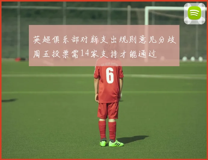 英超俱乐部对新支出规则意见分歧周五投票需14家支持才能通过